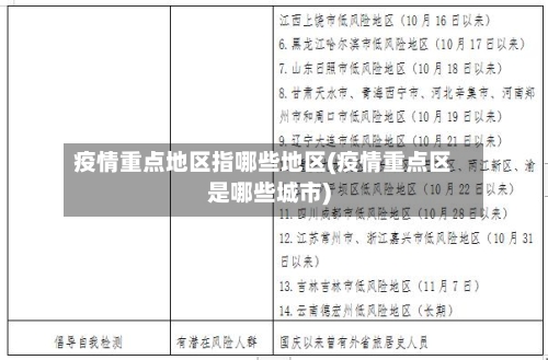 疫情重点地区指哪些地区(疫情重点区是哪些城市)-第2张图片