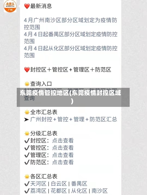 东莞疫情管控地区(东莞疫情封控区域)-第2张图片