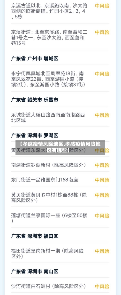 【孝感疫情风险地区,孝感疫情风险地区有哪些】