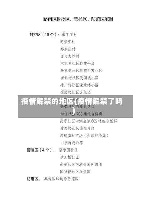 疫情解禁的地区(疫情解禁了吗)-第3张图片