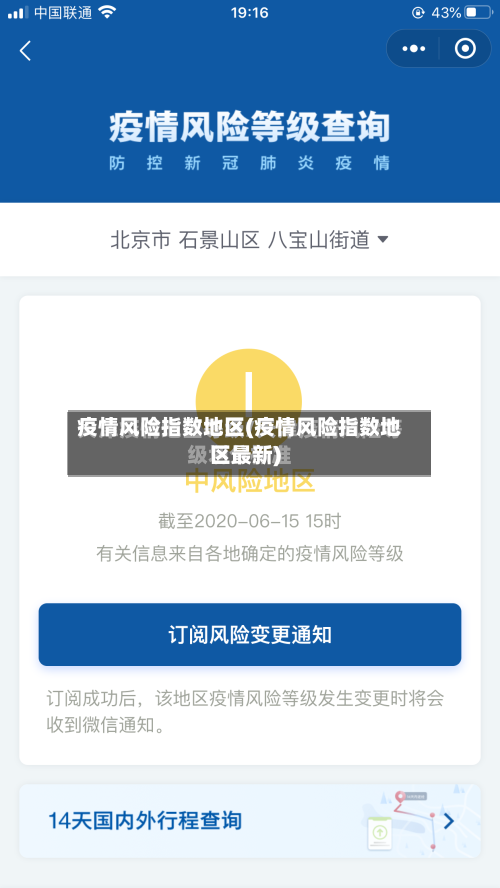 疫情风险指数地区(疫情风险指数地区最新)