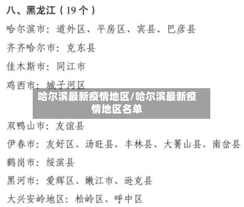 哈尔滨最新疫情地区/哈尔滨最新疫情地区名单